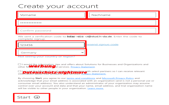 Verifizierungs E-Mail